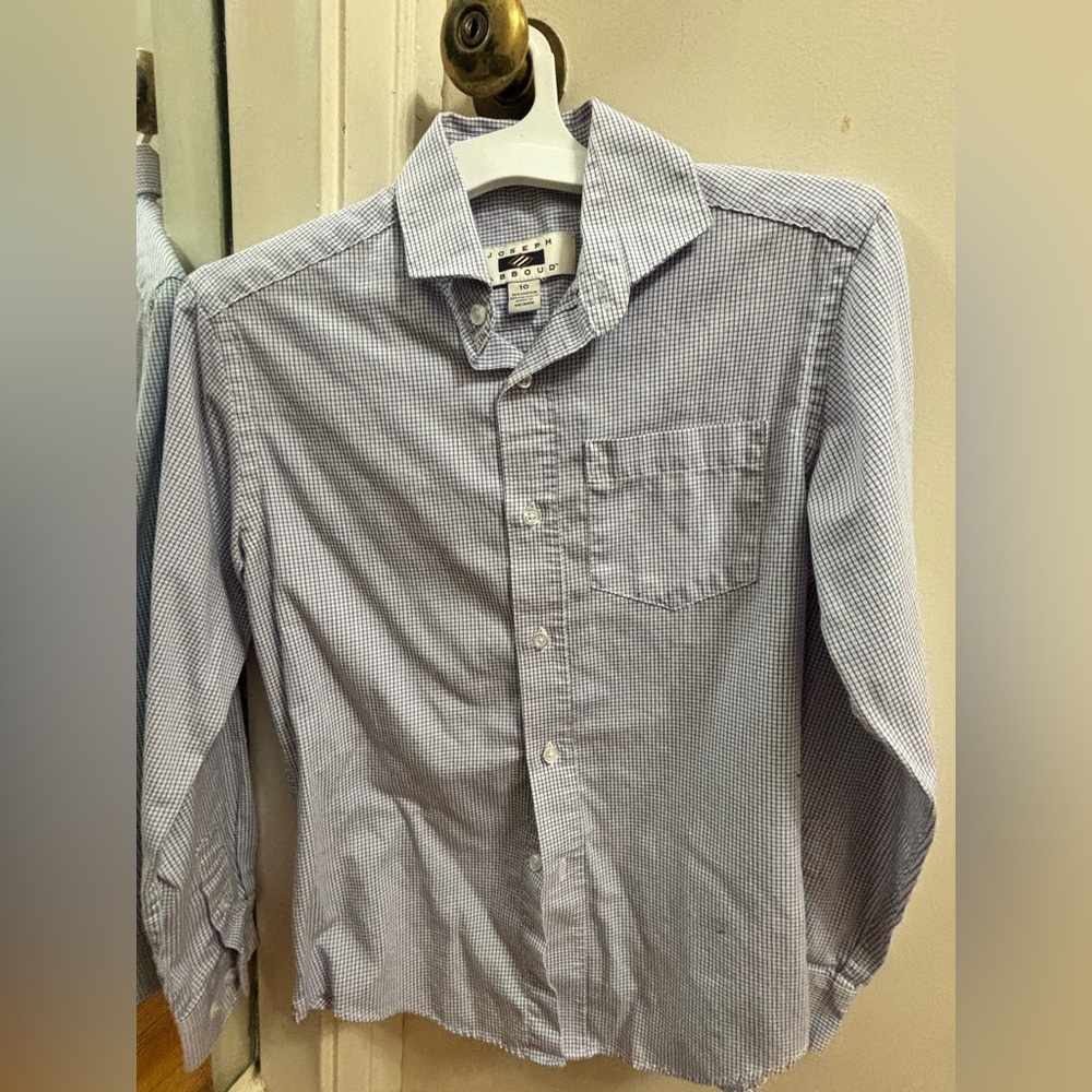 Joseph Abboud Kids Blue Checkered Button Down Shirt